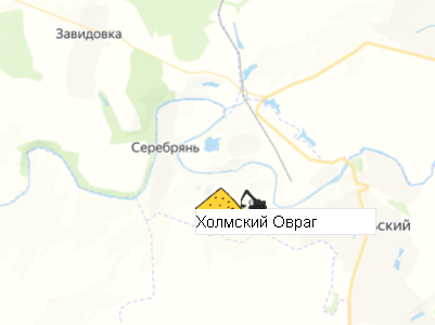 Карьер Холмский Овраг на карте