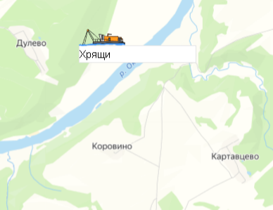 Месторождение Хрящи на карте