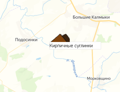Карьер Кирпичные суглинки на карте