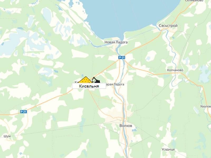 карьер Кисельня  на карте