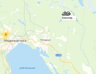 Карьер Кивогорское на карте