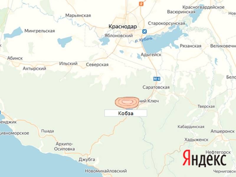 карьер кобза на карте