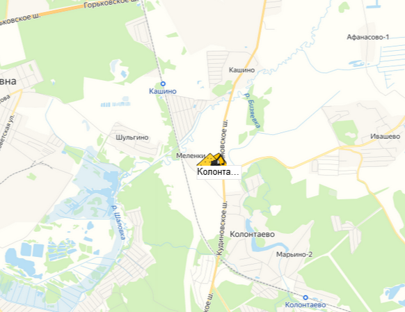 карьер Колонтаево на карте
