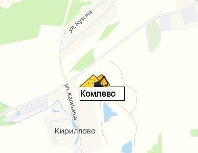 карьер Комлево на карте