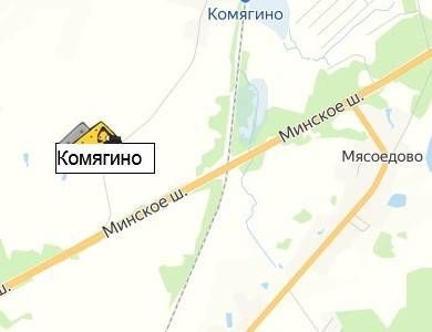 карьер Комягино на карте