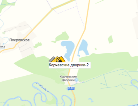 карьер Корчевские дворики на карте