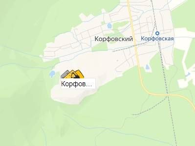 карьер Корфовский на карте