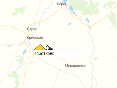 Карьер Коротково на карте