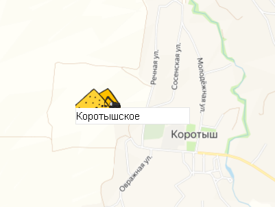 Карьер Коротышское на карте