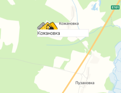 Карьер Кожановка на карте