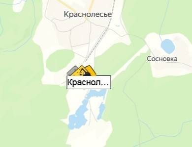 карьер Краснолесье на карте