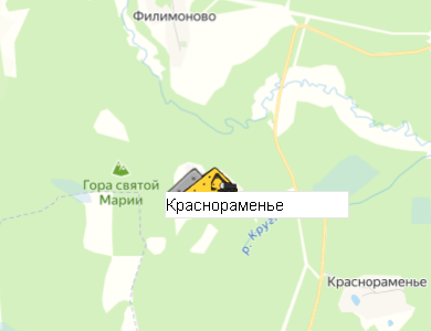 Карьер Краснораменье на карте