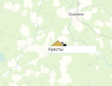 Карьер Кресты на карте