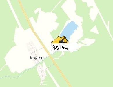 карьер Крутец на карте