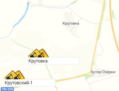 Карьер Крутовка на карте