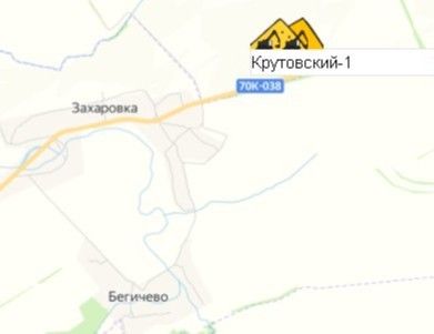 Карьер Крутовский-1 на карте