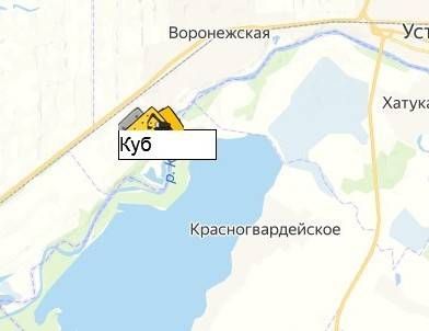 карьер Куб на карте