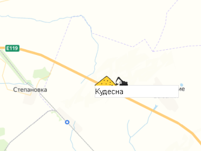 Карьер Кудесна на карте