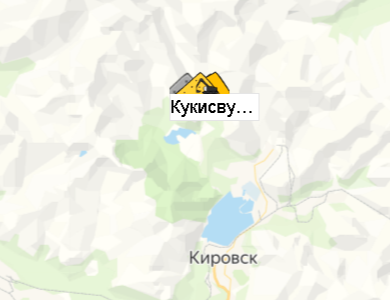 Карьер Кукисвумчорр на карте