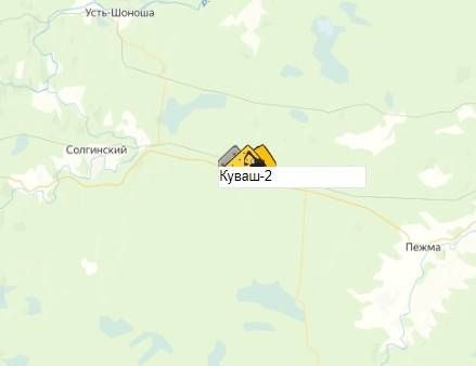 карьер Куваш-2 на карте