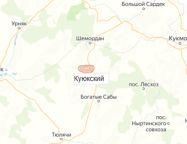 Карьер Куюкский на карте