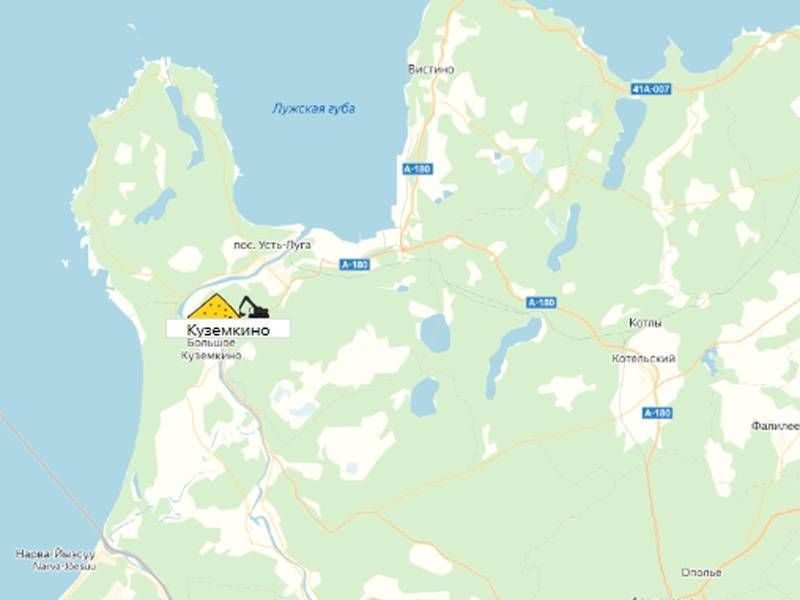 карьер Куземкино на карте