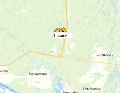 карьер Лесной на карте