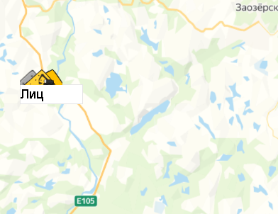 Карьер Лиц на карте