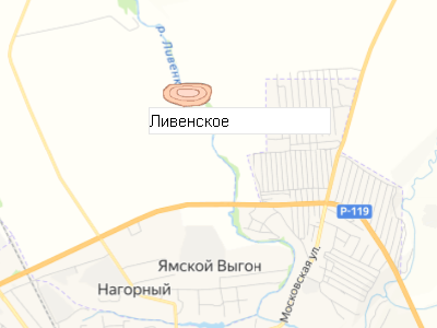 Карьер Ливенское на карте