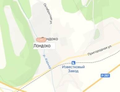известковый Лондоковский завод на карте