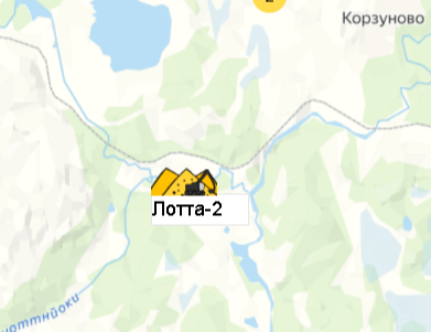 Карьер Лотта-2 на карте