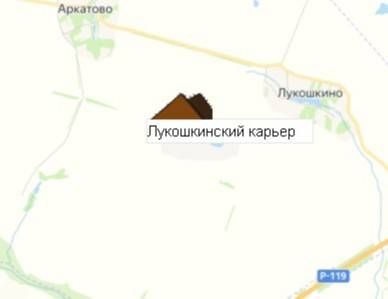 Лукошкинский карьер на карте