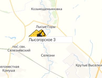 Карьер Лысогорское 3 на карте