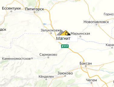 карьер  Магнит на карте