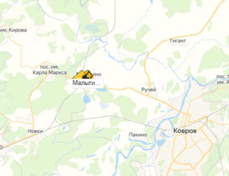 Малыгин карьер КЗСК на карте