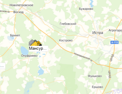 карьер Мансурово на карте