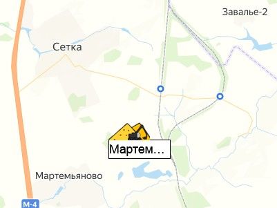 Мартемьяново карьер на карте