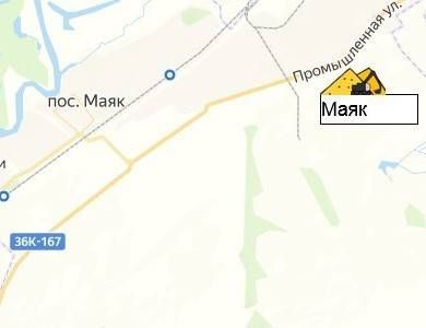 карьер Маяк на карте