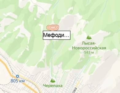 Мефодиевский карьер на карте