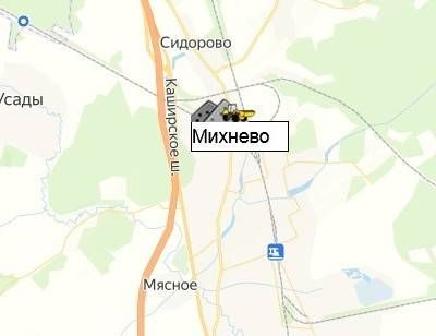 Михнево жд перевалка на карте