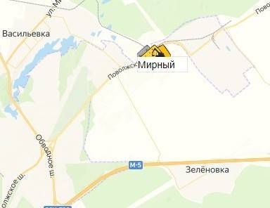 Карьер Мирный на карте
