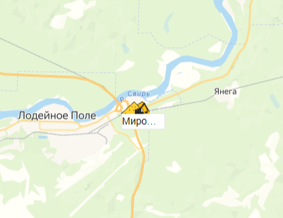 карьер Мирошкиничи на карте