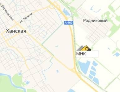 карьер МНК на карте