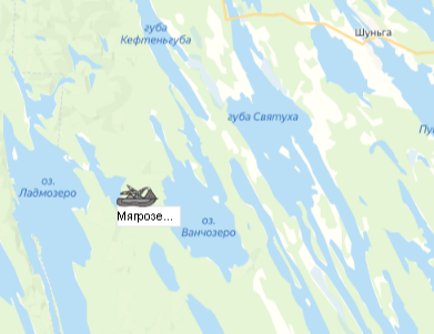 Карьер Мягрозерское на карте