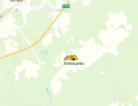 карьер Мякишево на карте