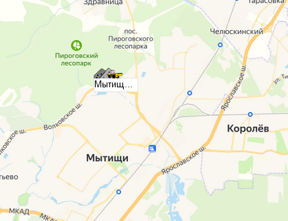 Мытищи склад щебня на карте