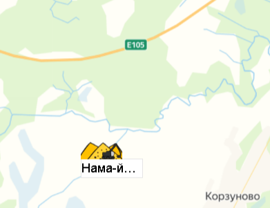 Карьер Нама-йоки на карте