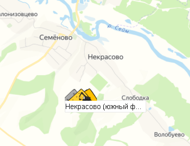 Карьер Некрасово (южный фланг) на карте
