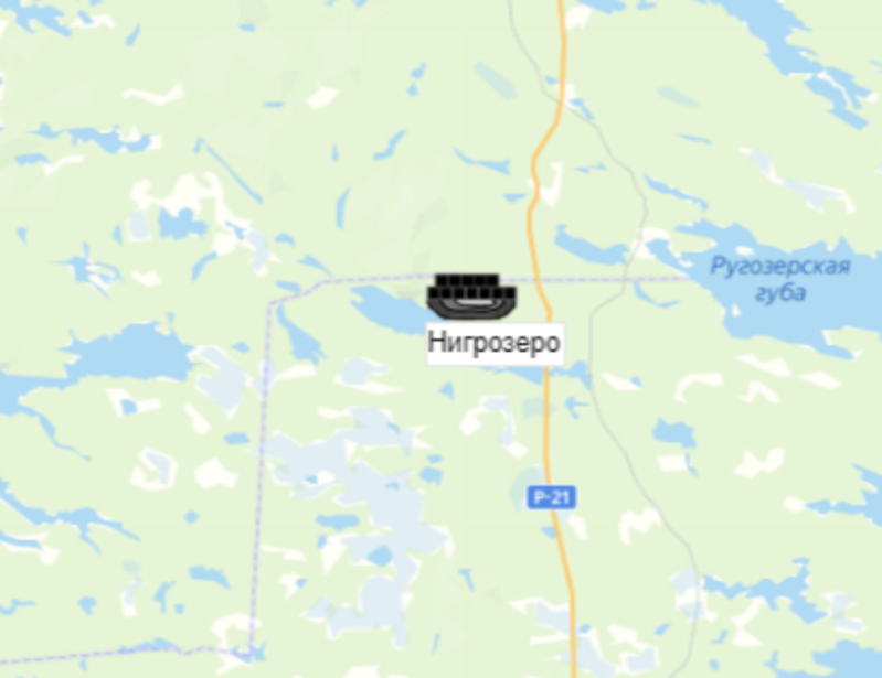 карьер Нигрозеро на карте