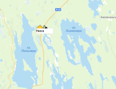 Карьер Нива на карте